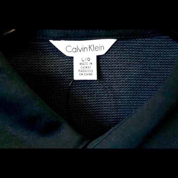 NEW CALVIN KLEIN Black Polo Shirt -Size Large - Picture 4 of 5